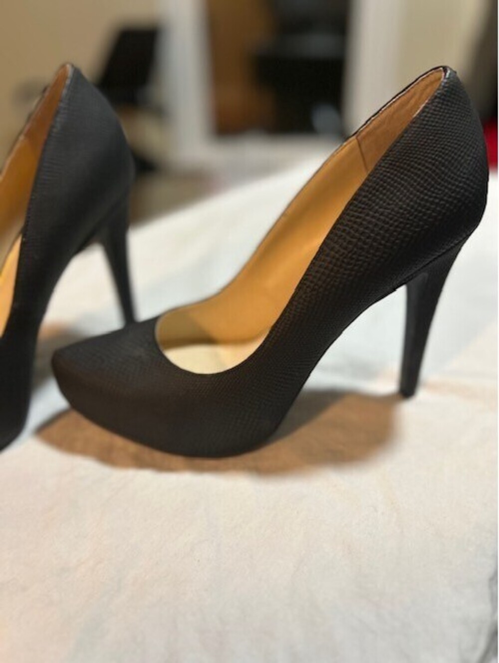 Jessica Simpson Black Textured High Heel Pumps Size 10
